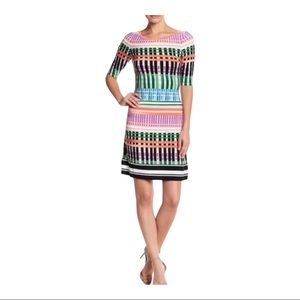Eliza J Colorful Geometric Print DRESS Women’s 4